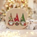 Three new year gnomes Christmas cross stitch pattern Hand embroidery design Beginner needlepoint scheme Christmas gnomes cross stitch 
