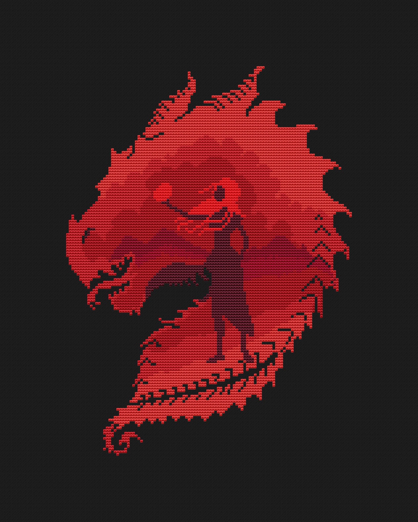 Daenerys Targaryen Silhouette Game of Thrones Cross Stitch Etsy
