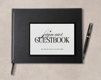 Gastenboekbordje uit de Sloane-collectie voor bruiloften | Bewerkbare Canva-sjabloon | Printbaar gastenboekbordje | Direct downloaden