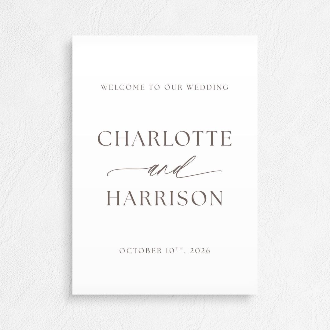 Timeless Wedding Welcome Sign | 24x36 Canva Template (digital Download ...