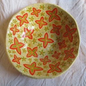 Small Paper Mache Bowl from Recycled Materials