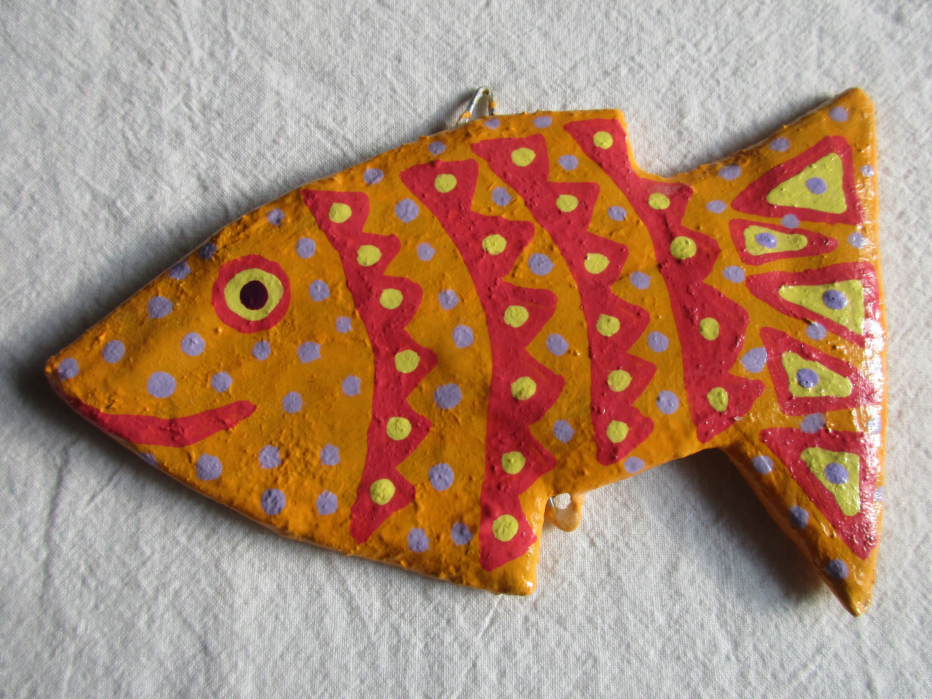 Paper Mache Fish Ornaments From Recycled Junk Mail Etsy