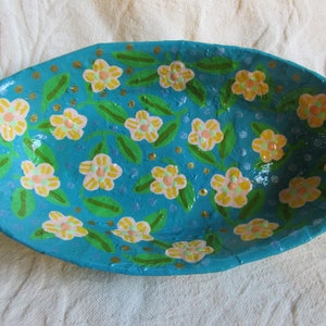 Small Paper Mache Bowl from Recycled Materials