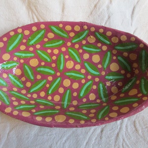 Small Paper Mache Bowl from Recycled Materials
