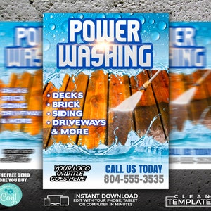 Power Washing Flyer | Edit Online | 5X7 Digital & Printable | Do It Yourself | Corjl Template