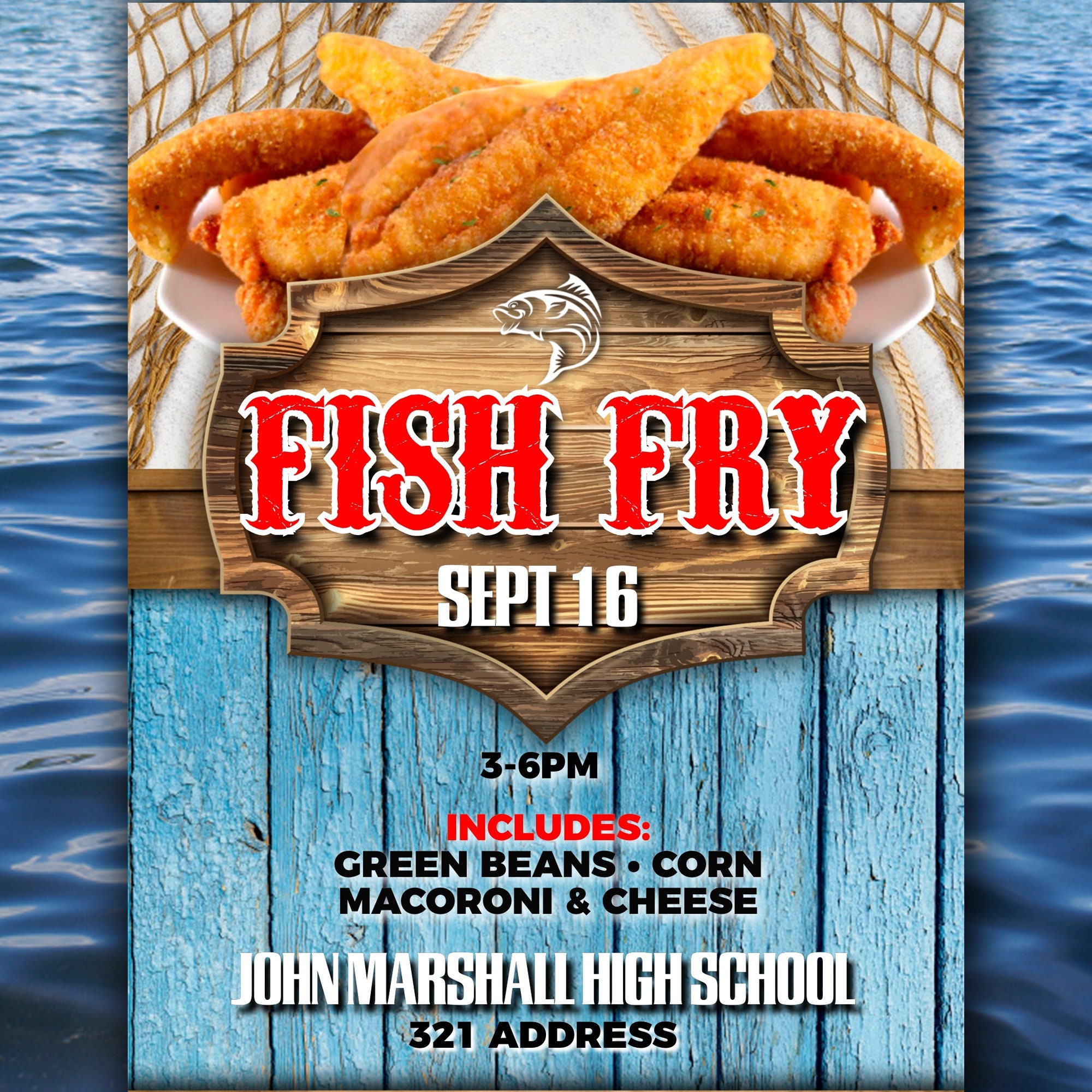 Fish Fry Flyer Edit Online 5X7 Digital & Printable Do It Yourself Fish Fry Flyer Edit Online 5X7 Digital & Printable Do It Yourself