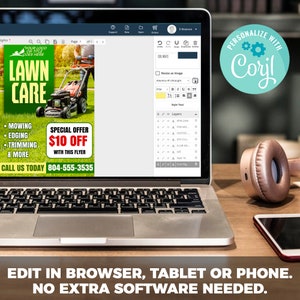 Lawn Care Service Flyer | Edit Online | 5X7 Digital & Printable | Do It Yourself | Corjl Template image 3