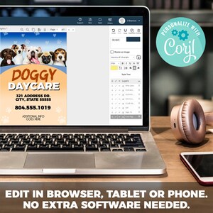 Doggy Daycare | Edit Online | 5X7 Digital & Printable | Do It Yourself | Corjl Template image 3