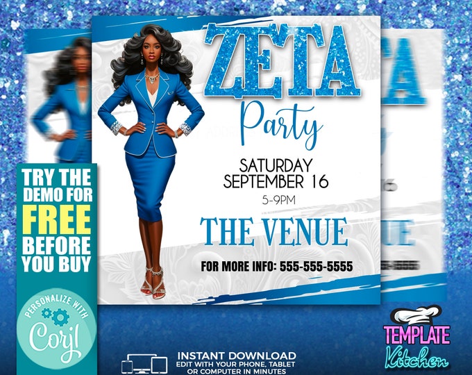 Zeta Flyer Template | Edit Online | 5x5 (1500 x 1500px) Digital & Printable