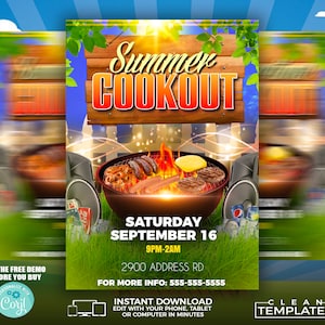 Summer Cookout | Edit Online | 5X7 Digital & Printable | Do It Yourself | Corjl Template