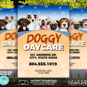 Doggy Daycare | Edit Online | 5X7 Digital & Printable | Do It Yourself | Corjl Template image 1