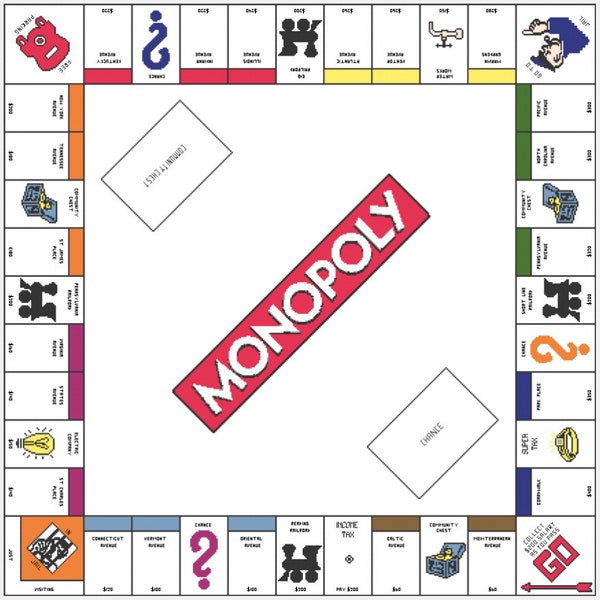 Monopoly Cross Stitch Pattern