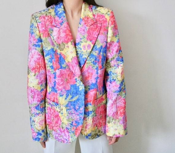 vintage floral blazer