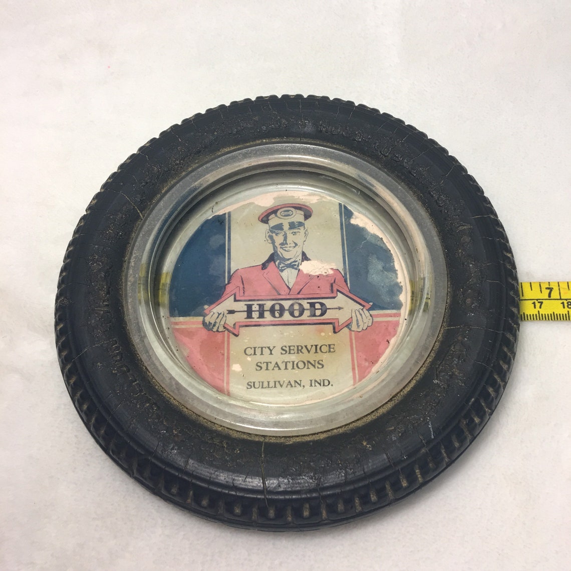 Hood Rubber Company Antique Tire Ashtray Etsy