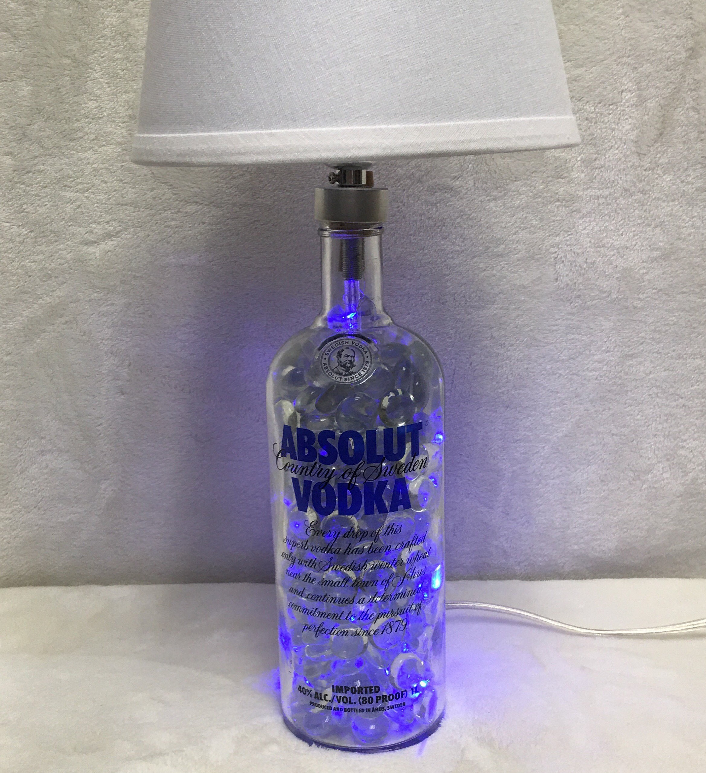 Absolute Lighted Liquor Lamp/handmade/man - Etsy