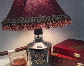 Blade and Bow Whisky Bourbon Liquor Bottle Lamp/handmade/man cave/light/bourbon lamp/bottle light/liquor/bar/gifts for men/whiskey/whiskey b