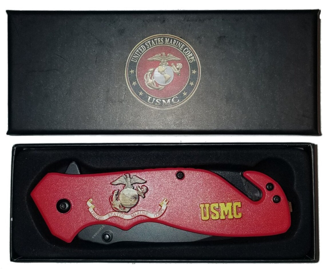 Marine Corps Personalized Tactical Folding Knife Etsy