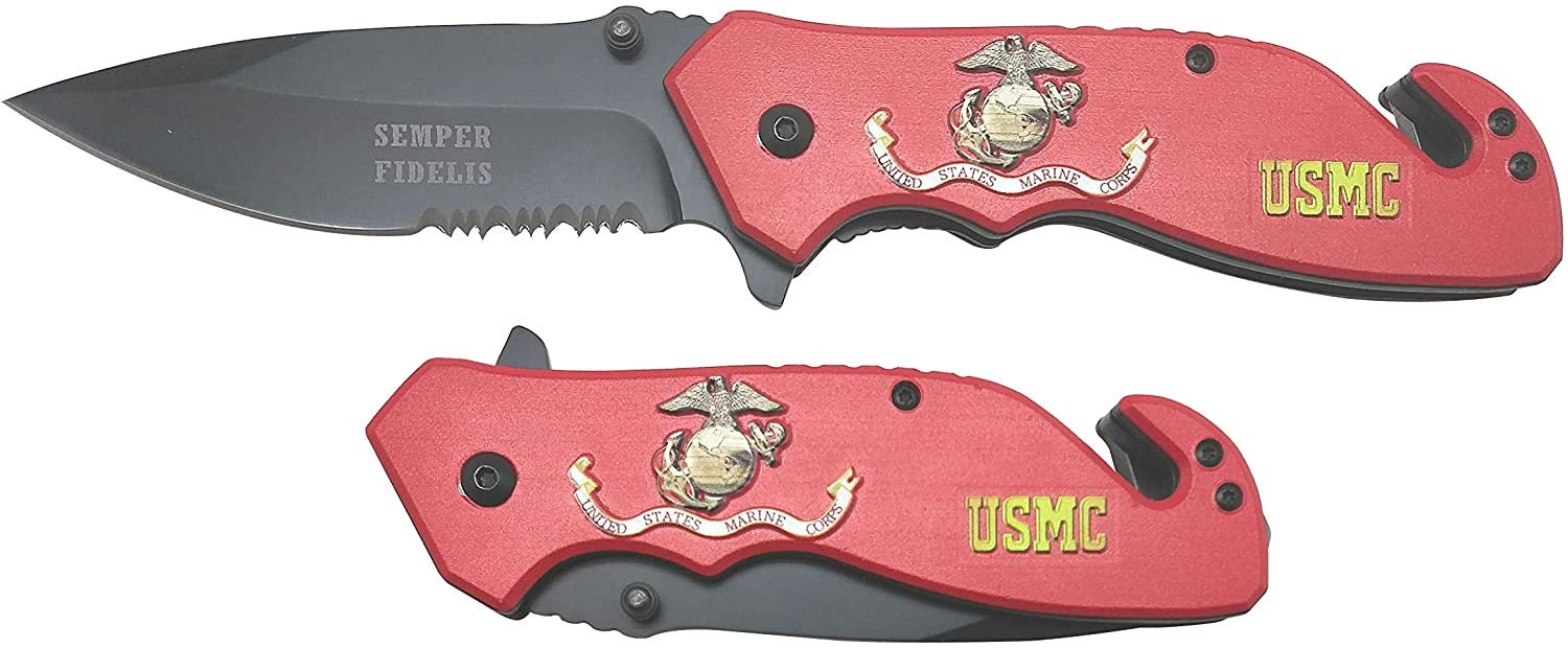 Marine Corps Personalized Tactical Folding Knife Etsy