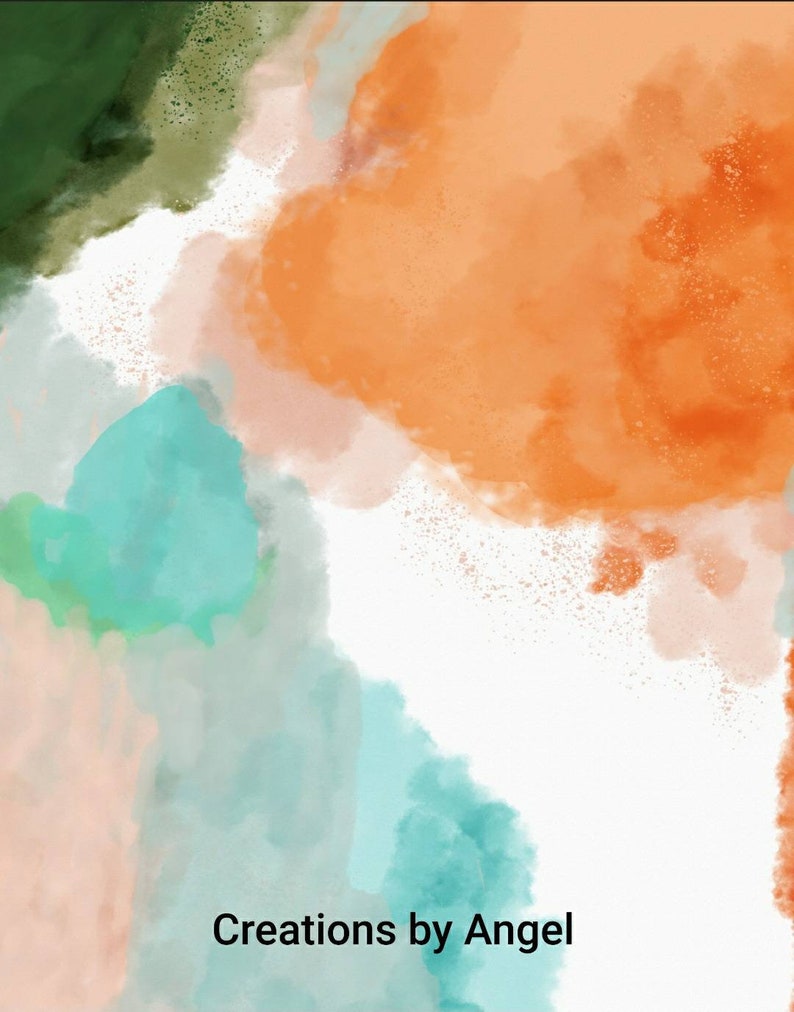 Orange / Clementine Theme Wall Decor Oh My Darling Abstrat Etsy