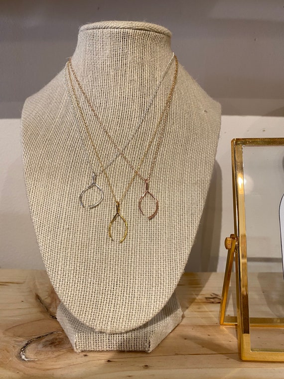 Dainty Wishbone Necklace // BFF Sisters Matching // Wedding