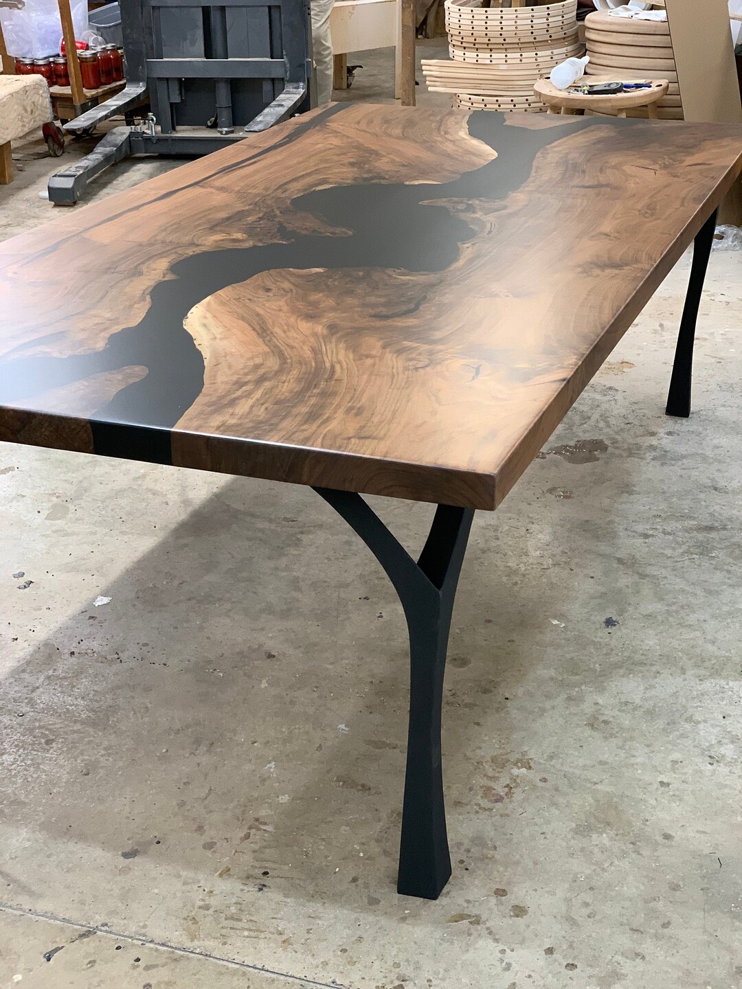 Custom Live Edge River Tables Dining Table Conference Etsy