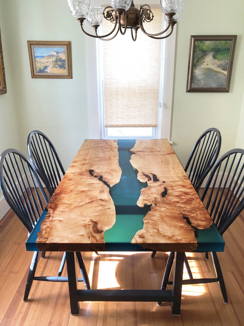 Custom Live Edge River Tables Dining Table Conference Etsy