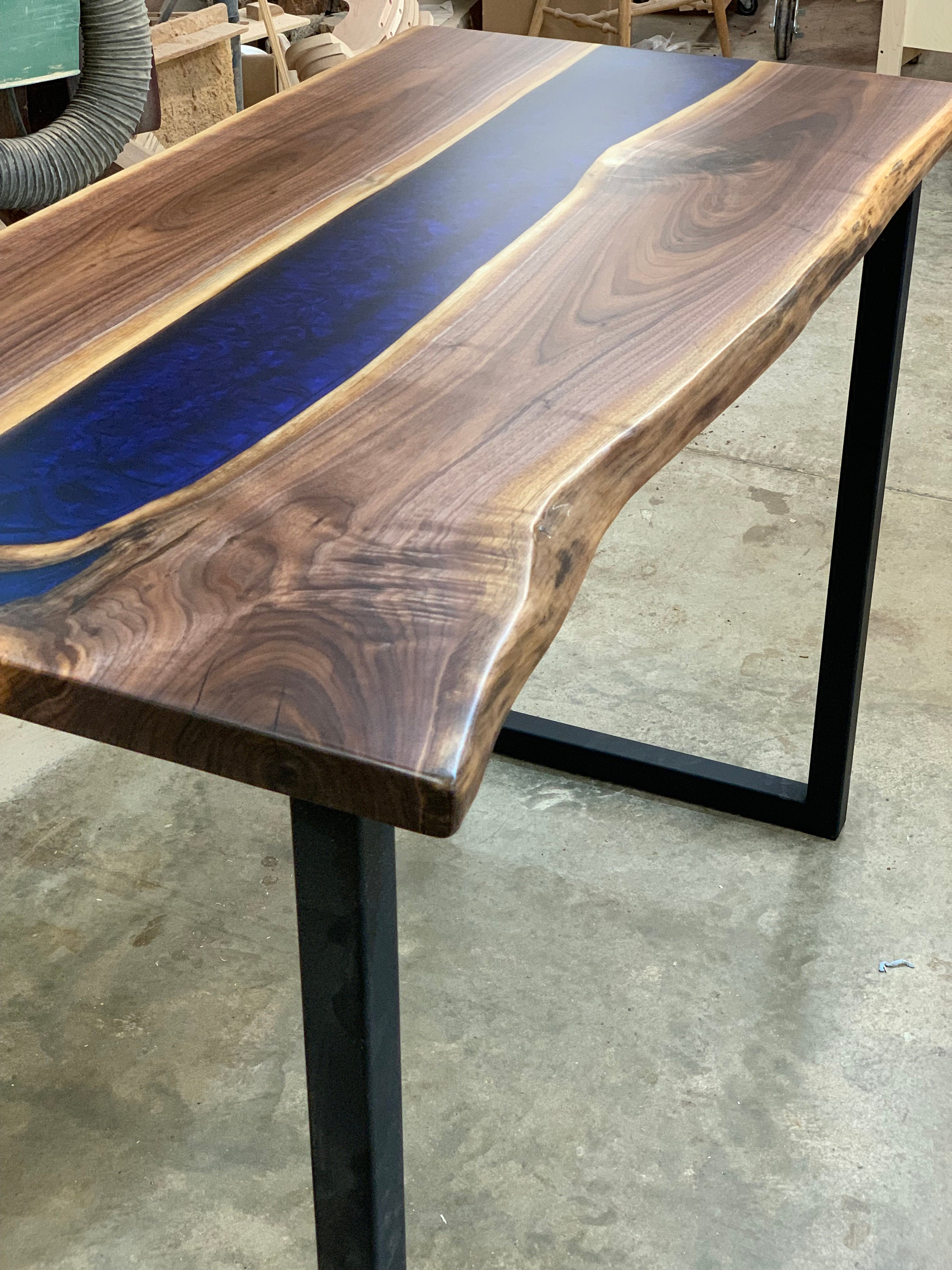 Black Walnut Live Edge River Bar Top Table regal Etsy