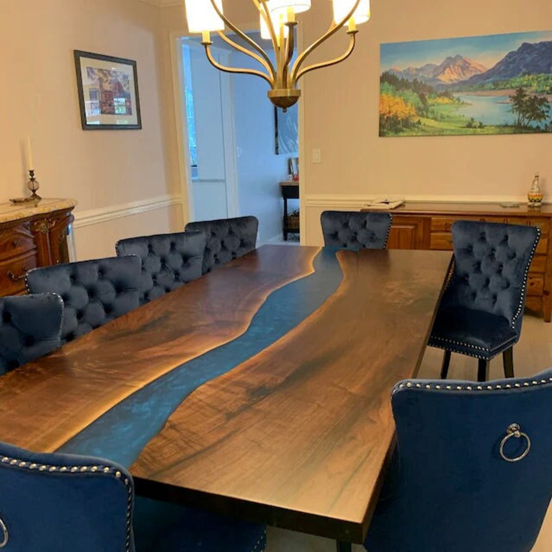 Custom Live Edge River Tables, Dining Table, Conference Tables, Bar