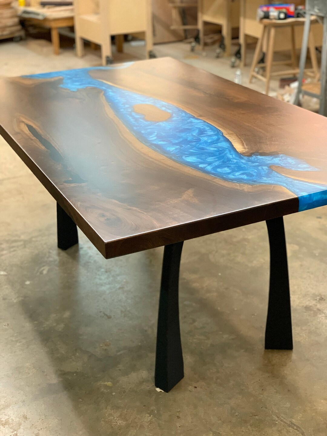 Custom Live Edge River Tables Dining Table Conference Etsy