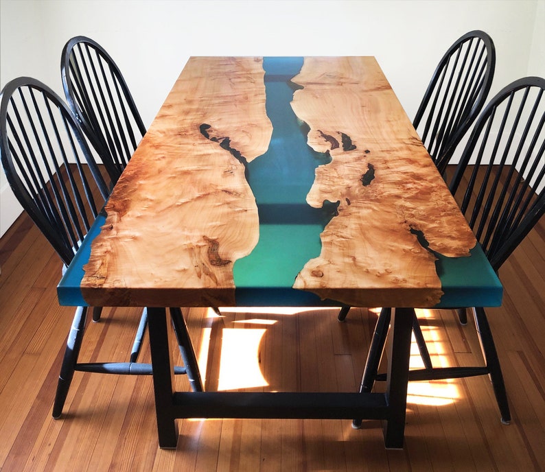 Custom Live Edge River Tables Dining Table Conference Etsy