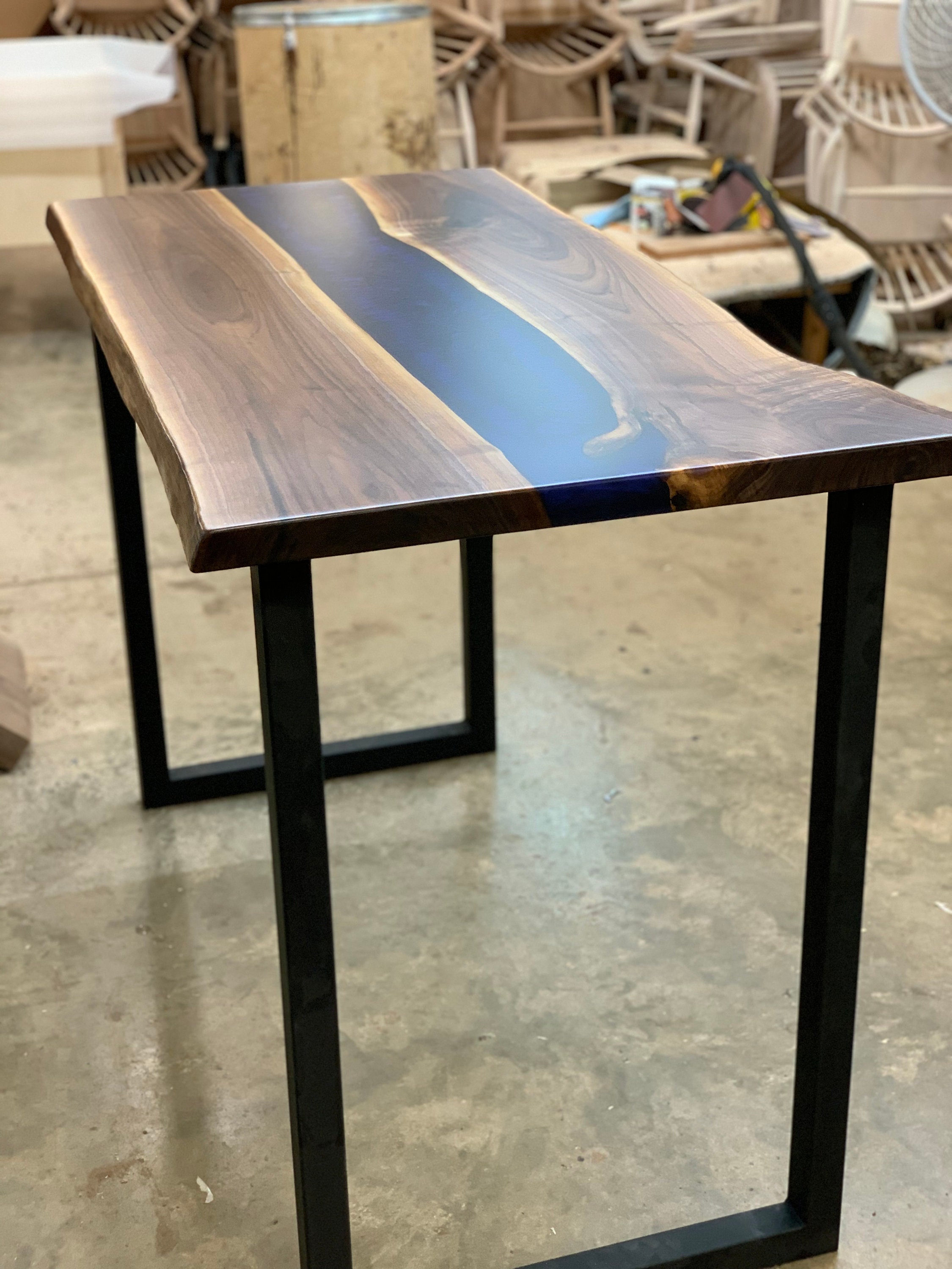 Black Walnut Live Edge River Bar Top Table regal Etsy