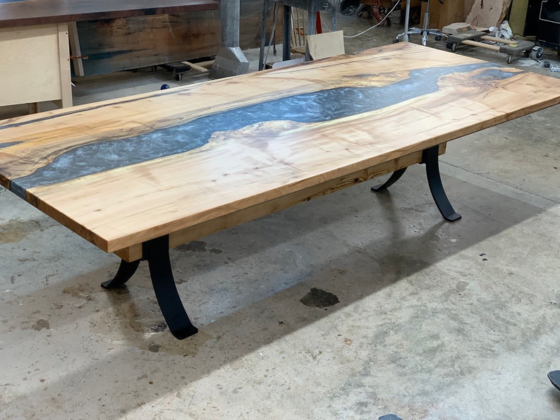 Custom Live Edge River Tables Dining Table Conference Etsy