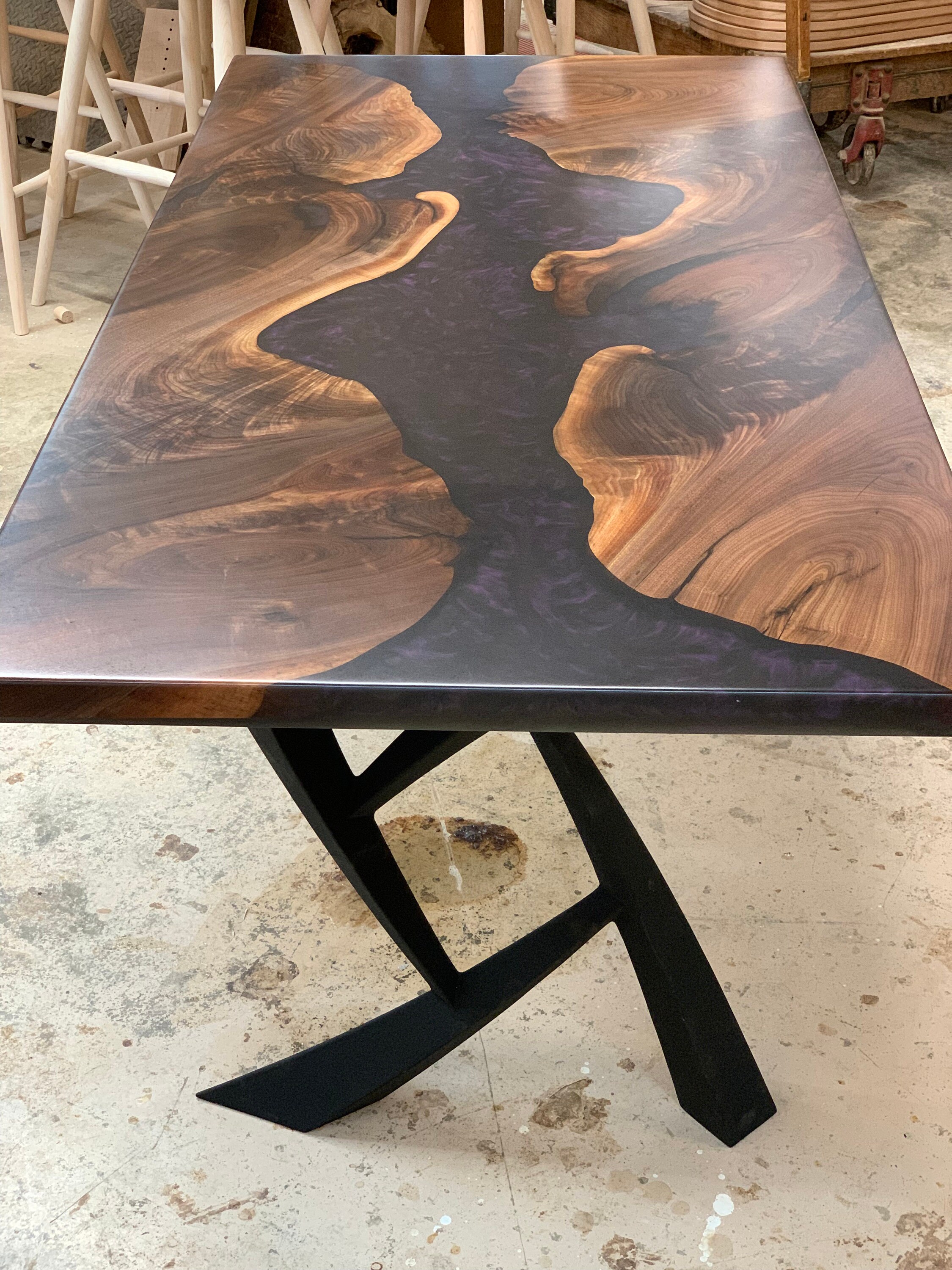 Custom Live Edge River Tables Dining Table Conference Etsy