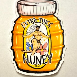 3&quot; Sticker - Extra Thicc Huney - Gay Pinup - Waterproof (Perfect for Water Bottles!)