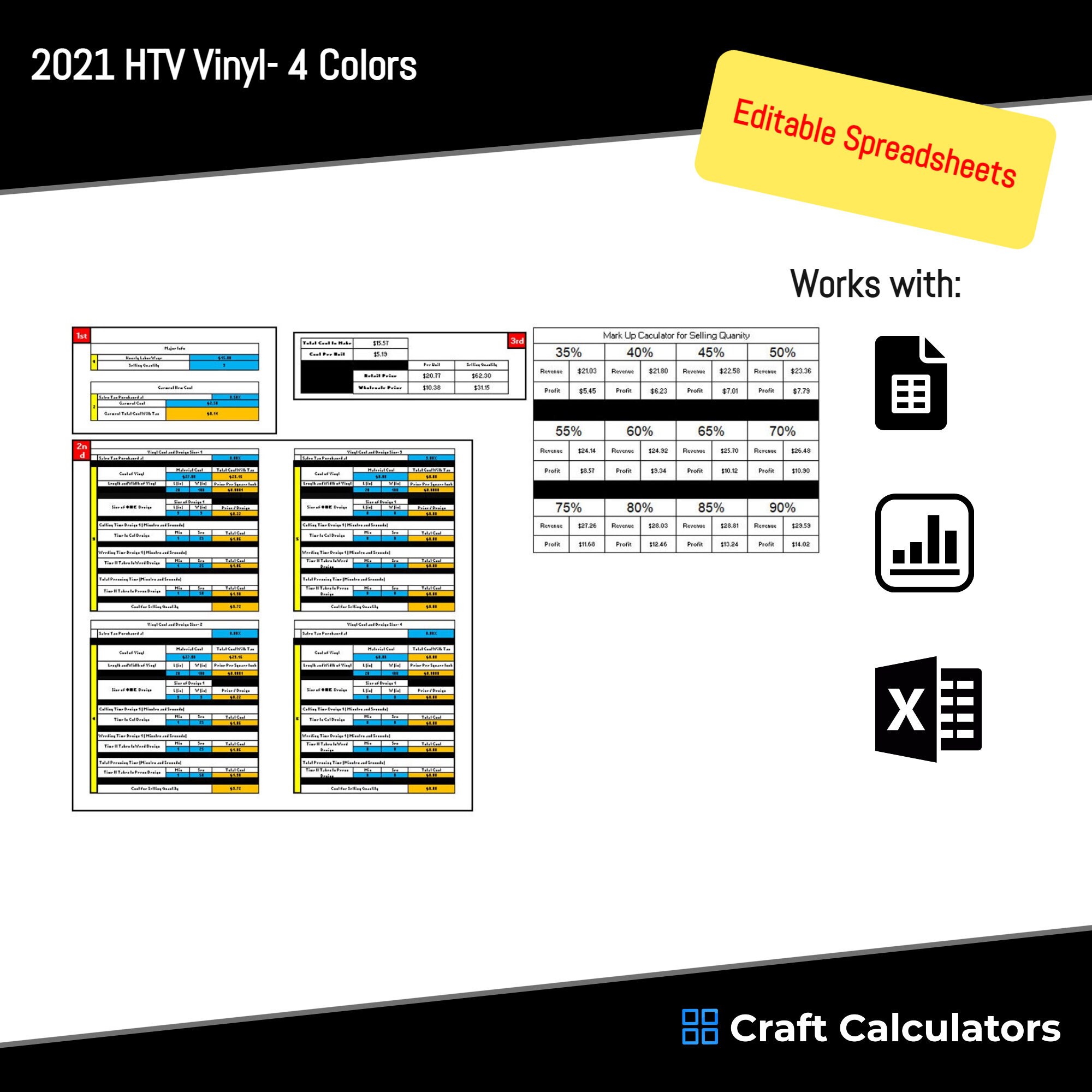 HTV Vinyl Cost to Product Retail Wholesale -