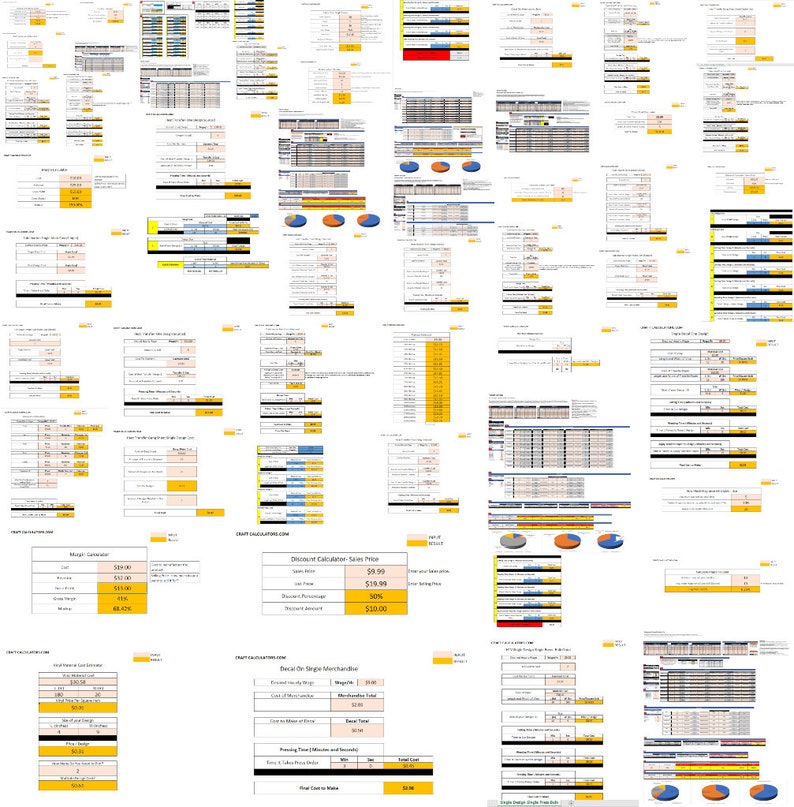 60 Editable Pricing Spreadsheets Vinyl Decal Pricing HTV Pricing