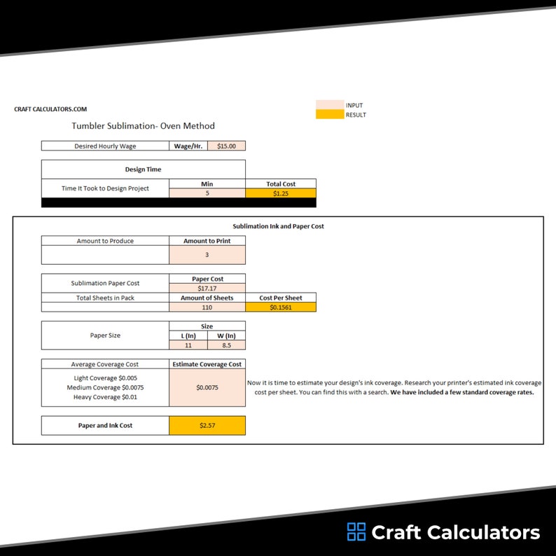 Tumbler Sublimation Oven Method Pricing Calculator Custom Sublimation