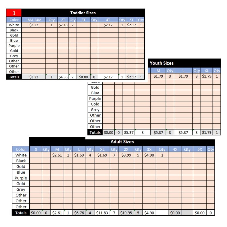 2023 5 PRO Tshirt & Decal Pricing Calculator Spreadsheets HTV Vinyl