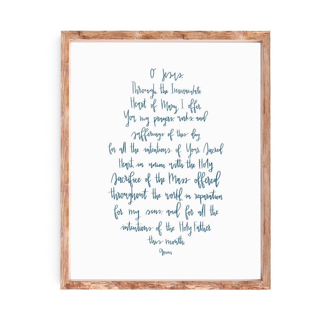 Morning Offering Prayer Catholic Prayer Catholic Print Etsy