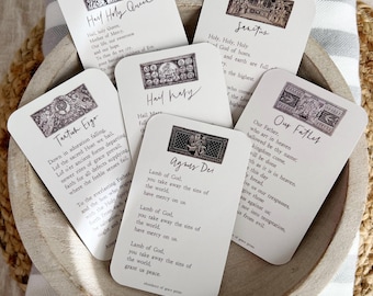 Oremus Latin Prayer Card Collection - Catholic Prayer Cards - Holy Cards - Mass