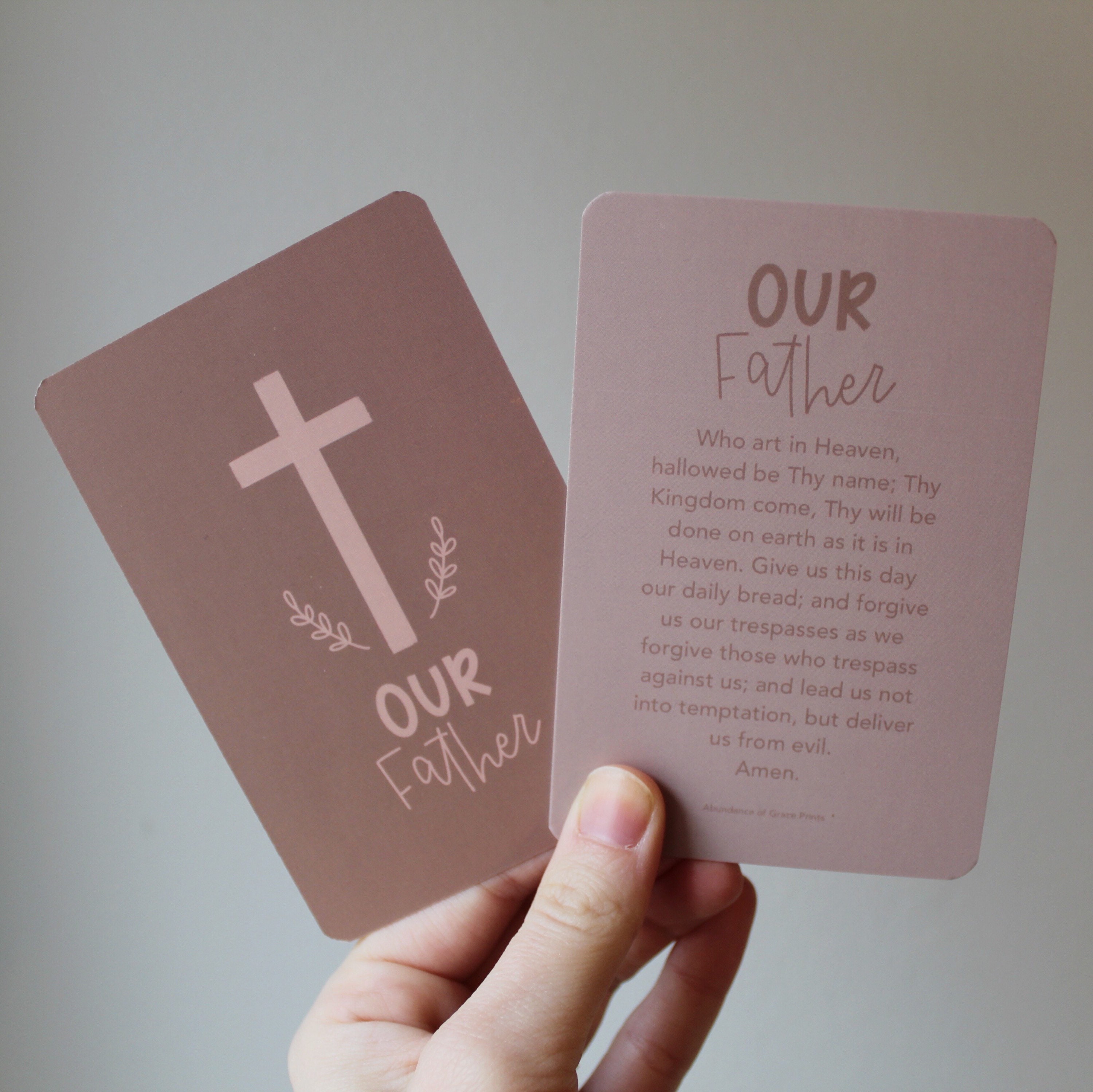 The Lords Prayer Prayer Card Catholic Childrens Prayer - Etsy