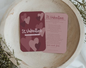 St. Valentine Prayer Card - Valentine’s Day - Valentine Card Catholic - Saint - Bundle - Catholic Prayer - Catholic Gift - Catholic Kids