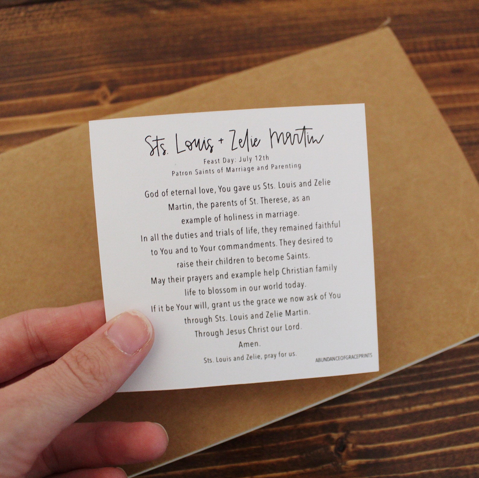 St. Louis and Zelie Martin Prayer Catholic Saint Etsy