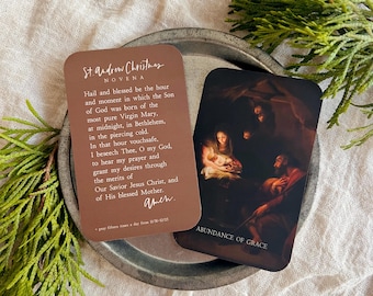 St. Andrew Christmas Novena Prayer Card - Catholic Holy Card