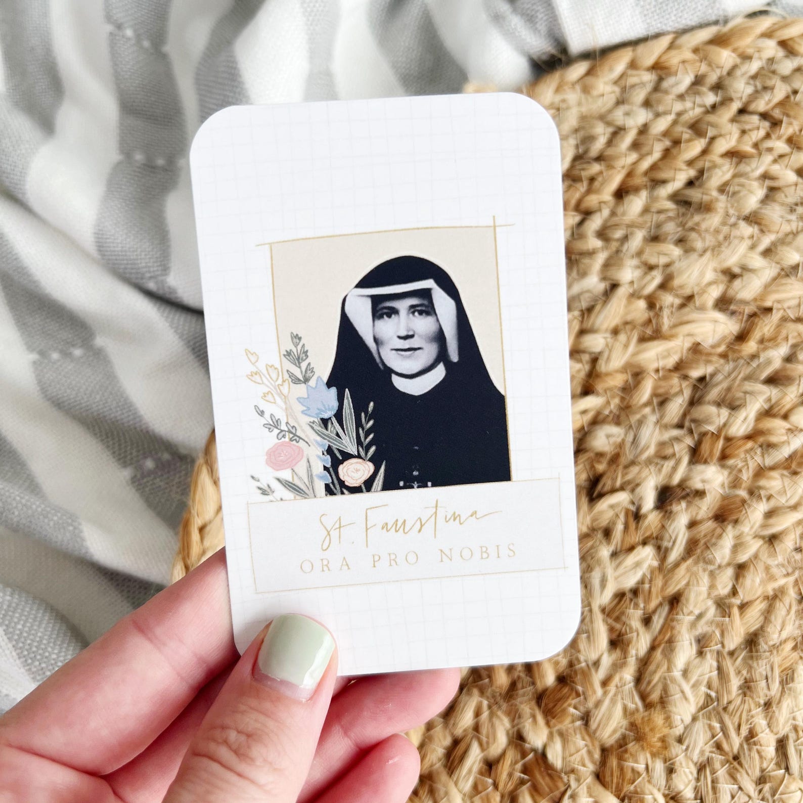 St. Faustina Prayer Card - Holy Card - Catholic Patron Saint - Etsy