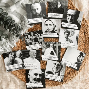 May include: Black and white inspirational quotes with images of people. The quotes include "let us strive to praise Him to the greatest extent of our", "walk with your feet on earth but your heart in heaven", "believe in His love, His exceeding love", "this is God's Will for us, that we be saints", "I shall spend every moment loving", "verso l'alto to the hei", "even now I know, all my hopes will be fulfilled", "I am definitely loved. I am", "our body is a cenacle, a race", "are the sum of the Father's love for us", "be faithful in the small things", "prayer is the key that opens the heart of God."