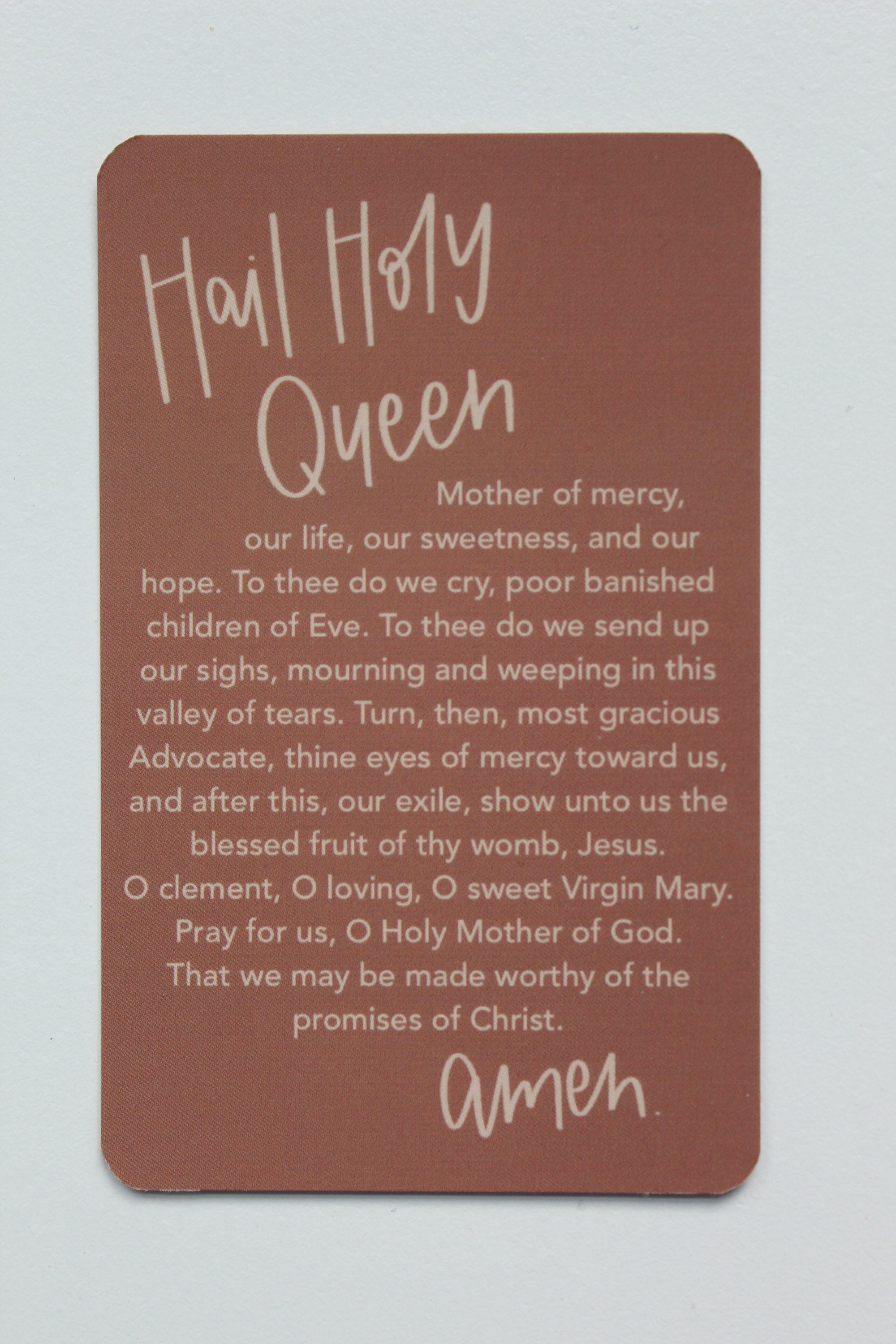 Hail Holy Queen Salve Regina Hail Mary Catholic Marian - Etsy