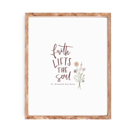 La Foi Souleve Lempreinte De Lame Citation De Sainte Etsy France