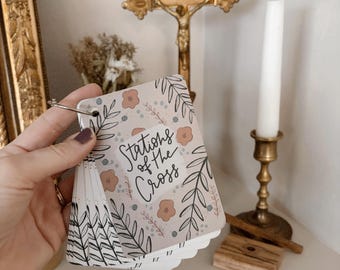 Stations of the Cross Prayer Cards - Catholic Prayers - Lent - Ways of the Cross - Catholic Devotion - Catholic Easter