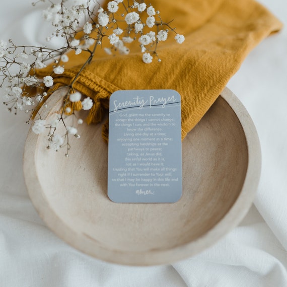 Serenity Prayer - Christian Prayer - Catholic Prayer - Surrender Prayer - Catholic - Prayer Card - Catholic Prayer